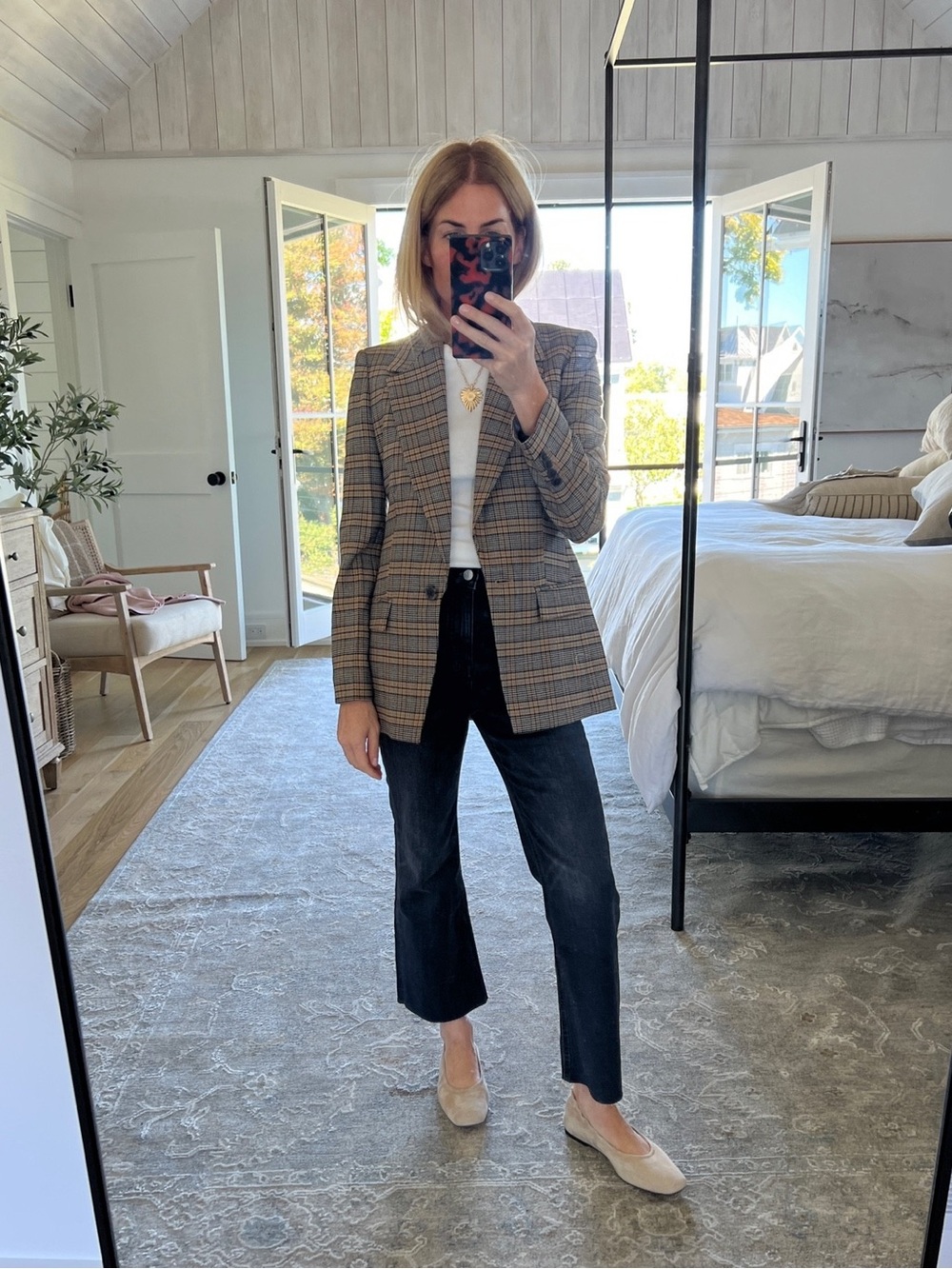 J. CREW Nalya Willa blazer in Italian drapey plaid wool blend Size 6 - Picture 8 of 17
